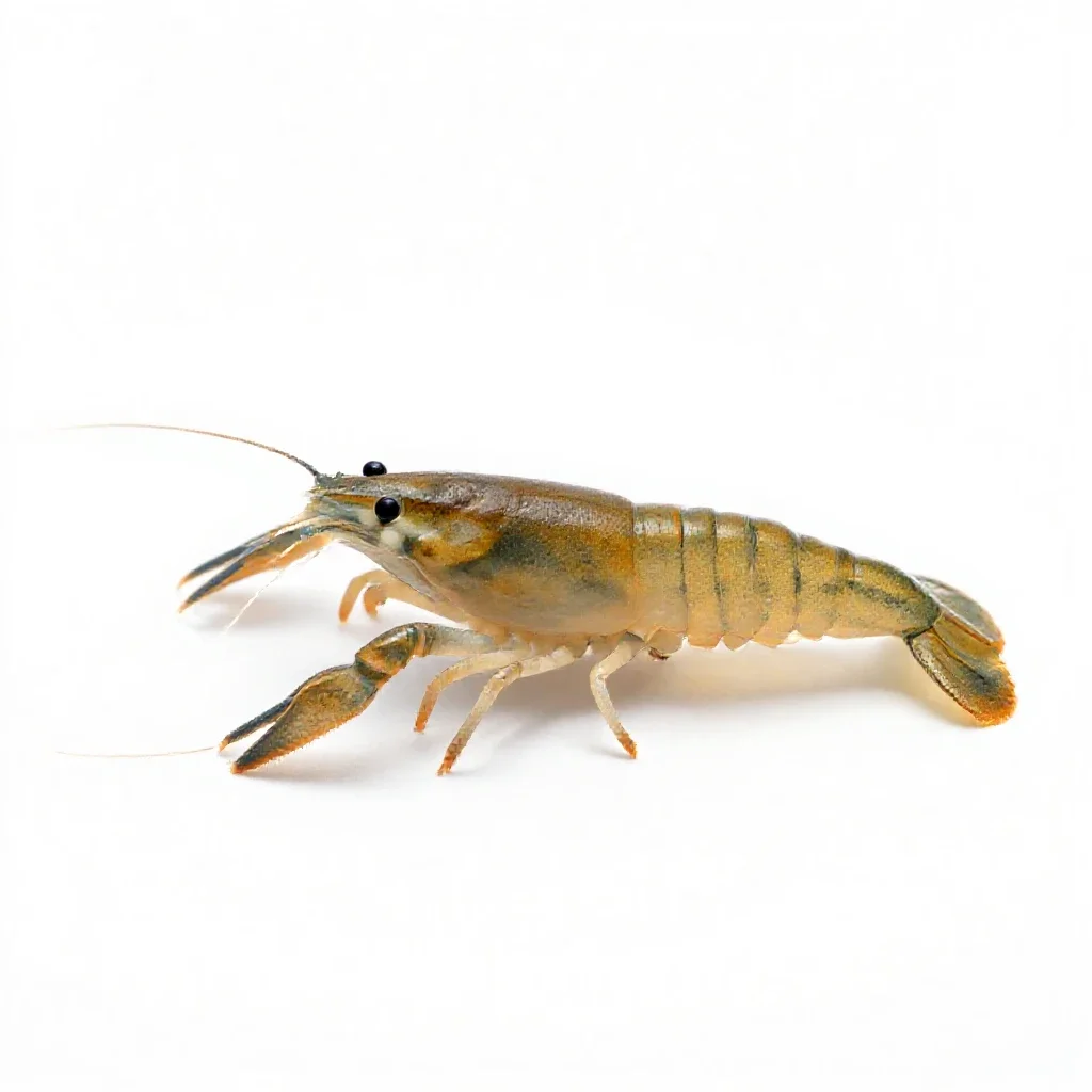 Brine shrimp isolated on a white background