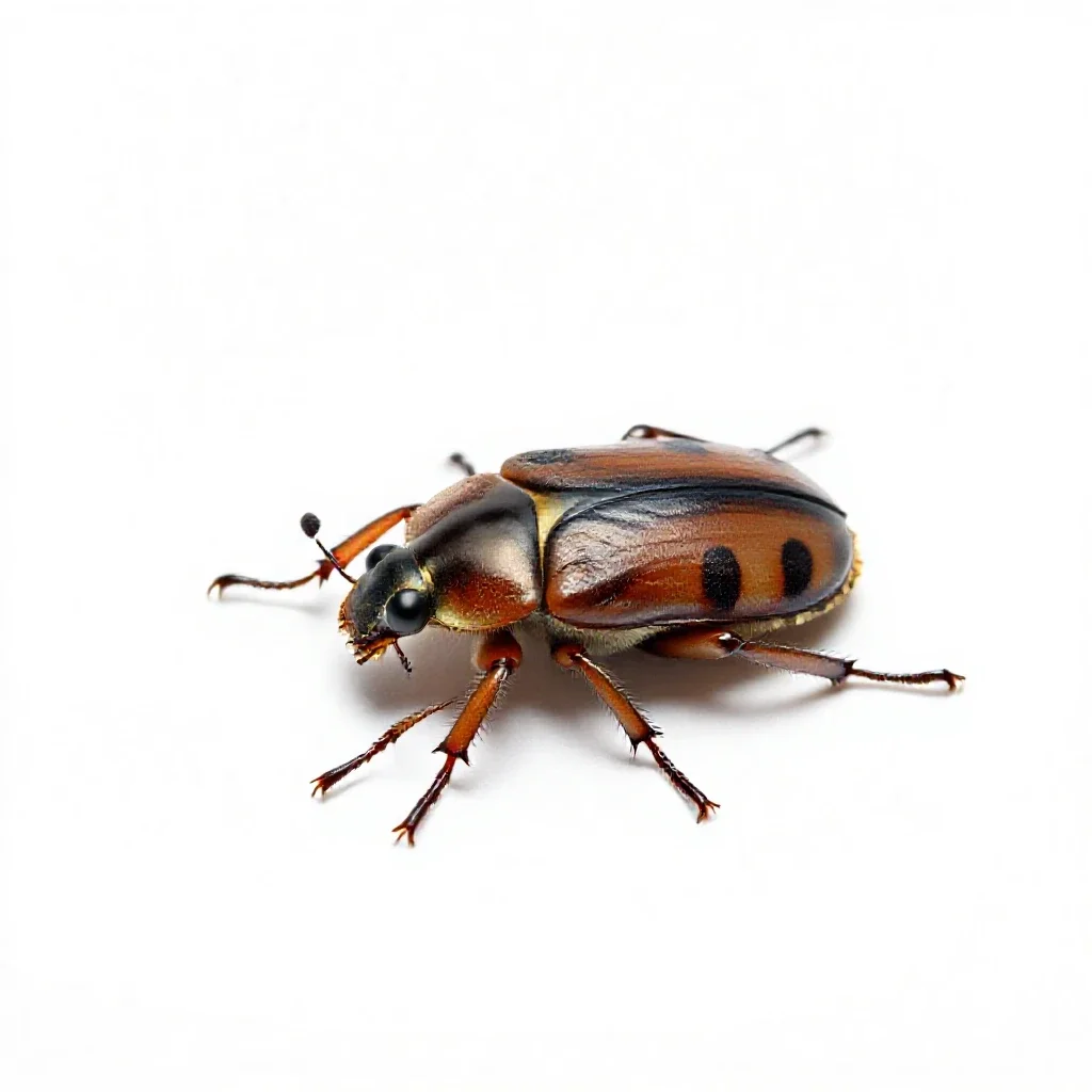Diving beetle isolated on a white background