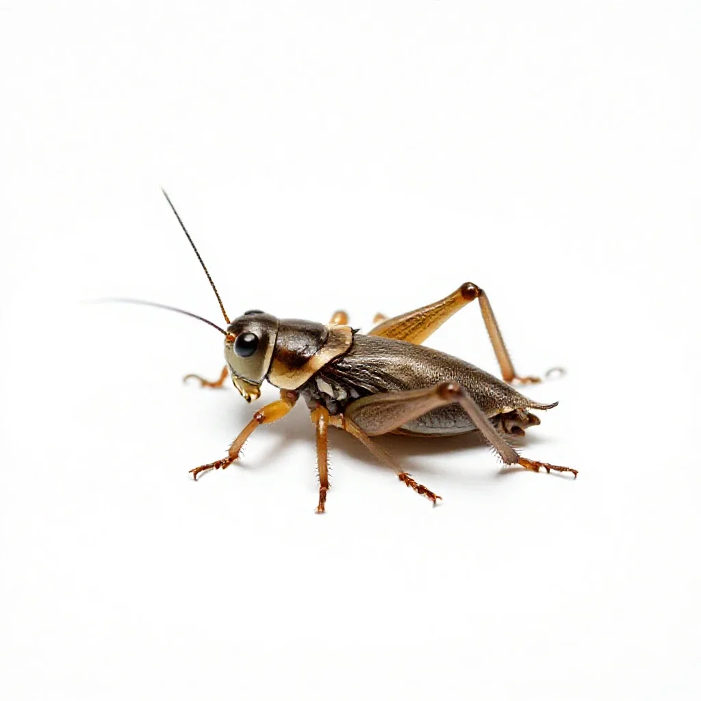 Field cricket isolated on a white background