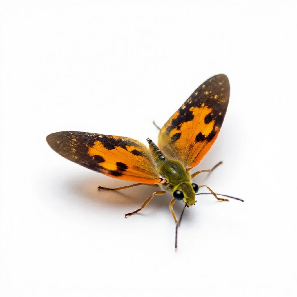 Firefly glowing isolated on a white background