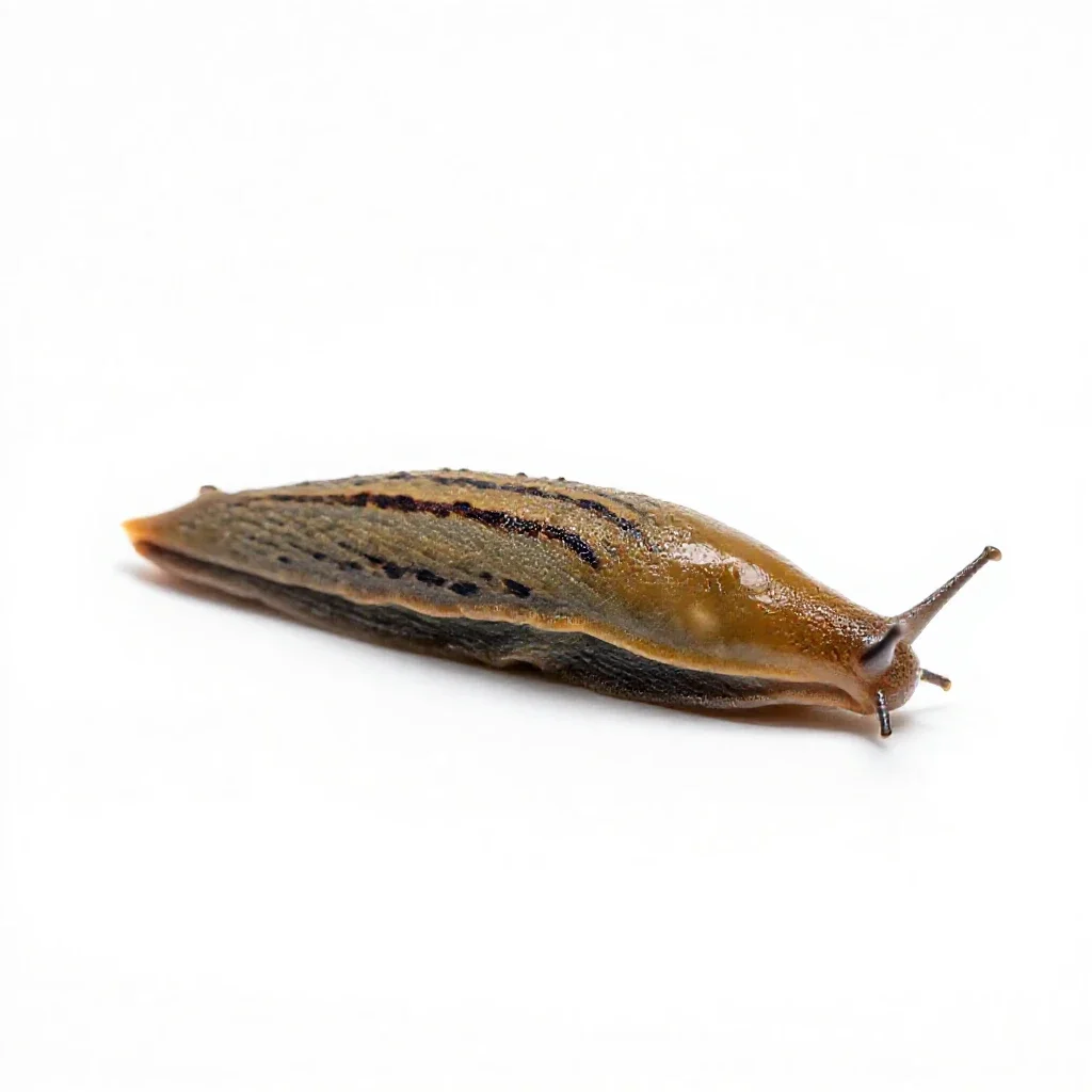 Garden slug isolated on a white background