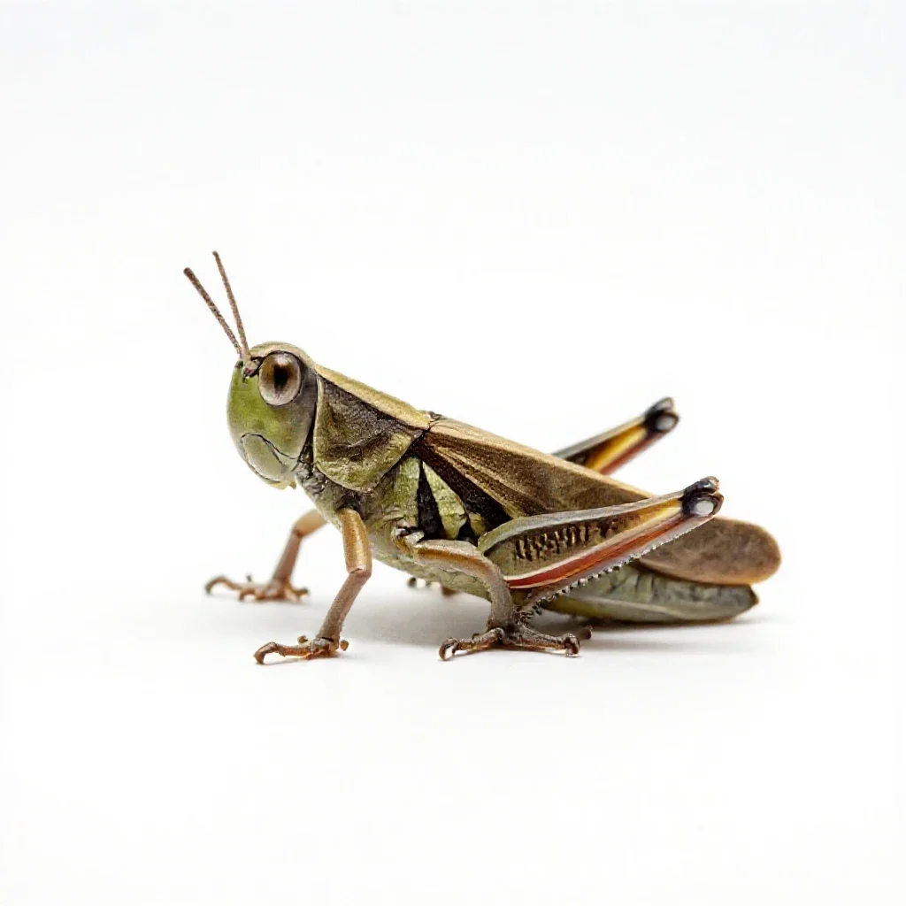 Grasshopper isolated on a white background