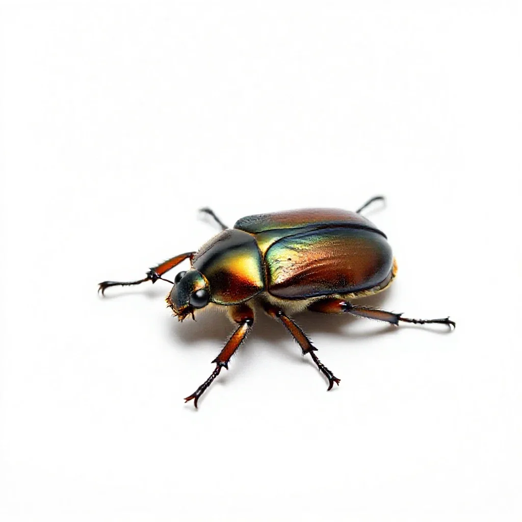 Jewel beetle isolated on a white background