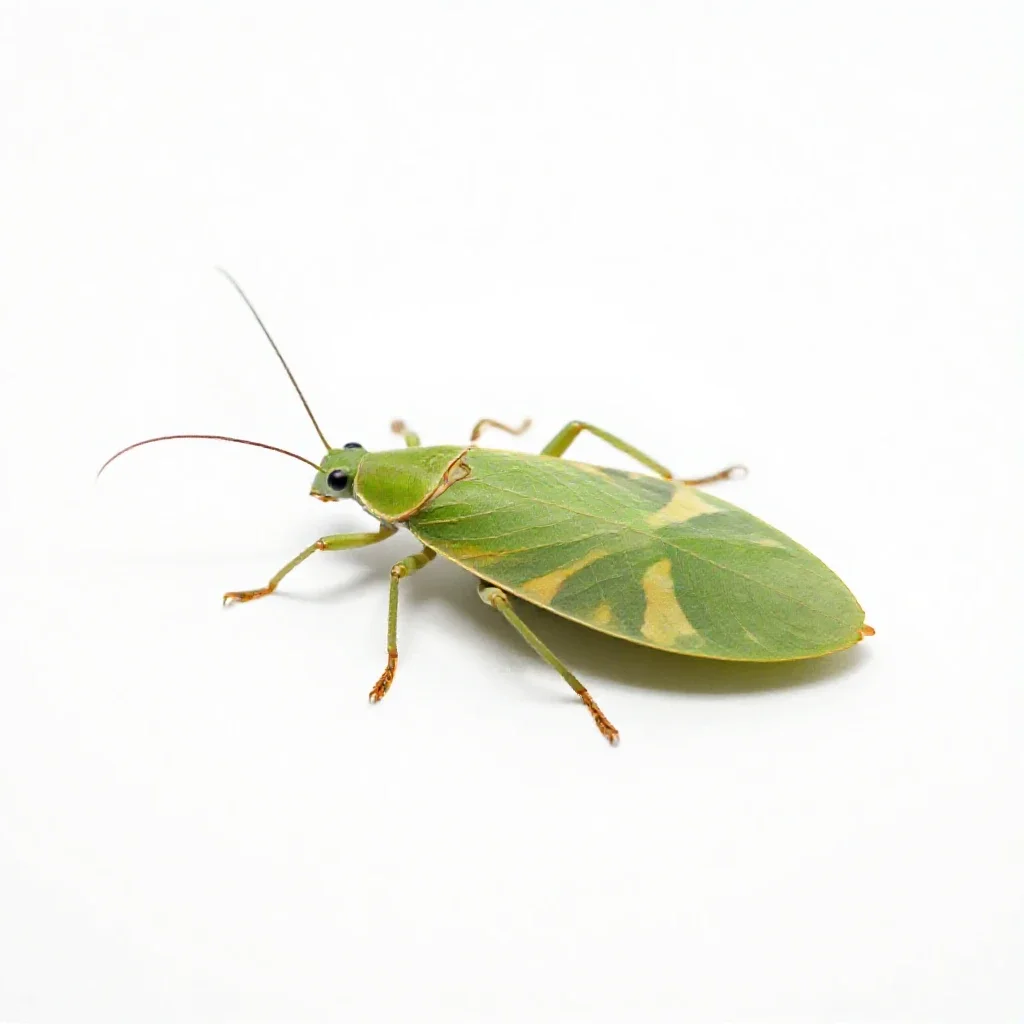 Leaf insect isolated on a white background