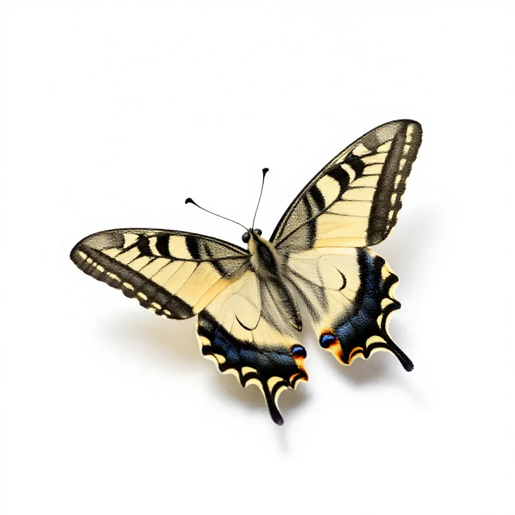 Swallowtail butterfly isolated on a white background