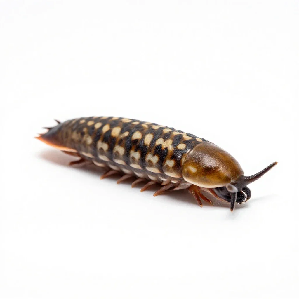 Woodlouse isolated on a white background