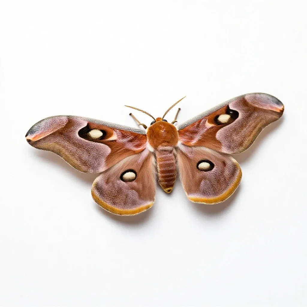 Atlas moth isolated on a white background