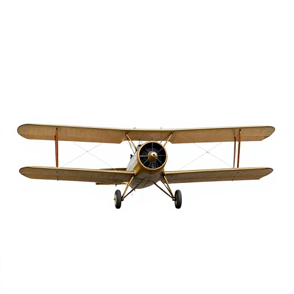 Biplane isolated on a white background