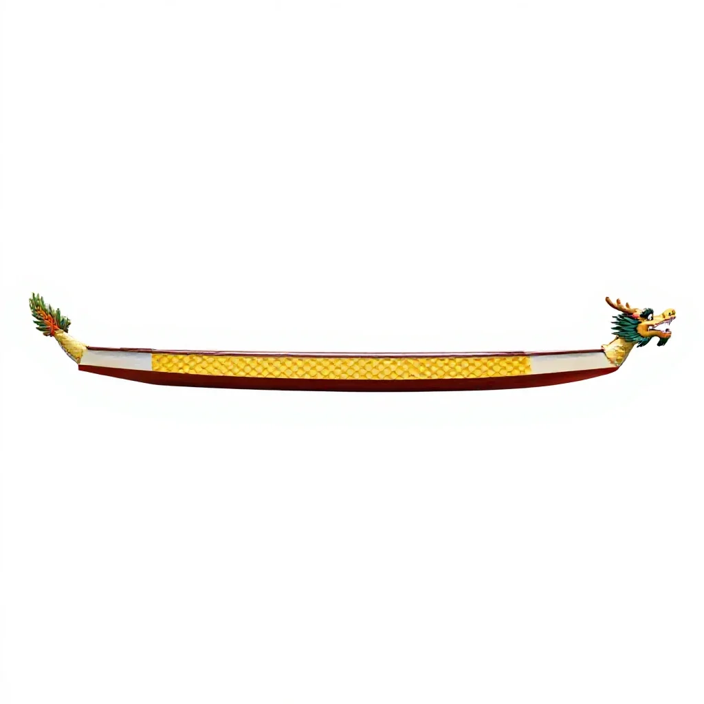Dragon boat isolated on a white background