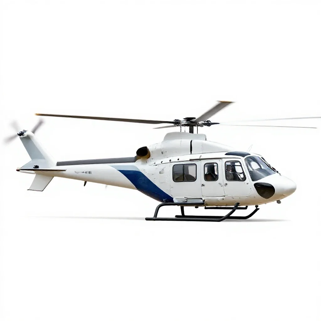 Helicopter isolated on a white background