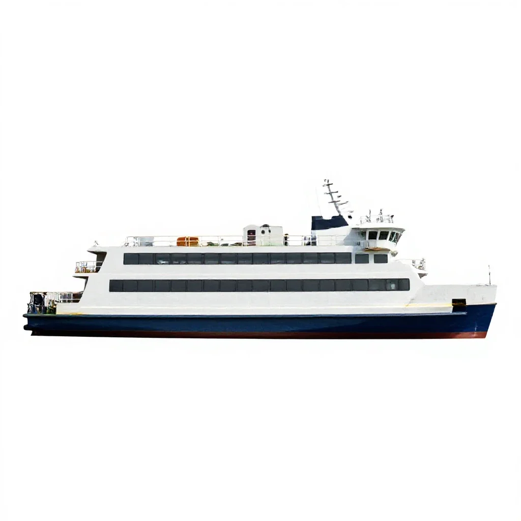 Hydrofoil ferry isolated on a white background
