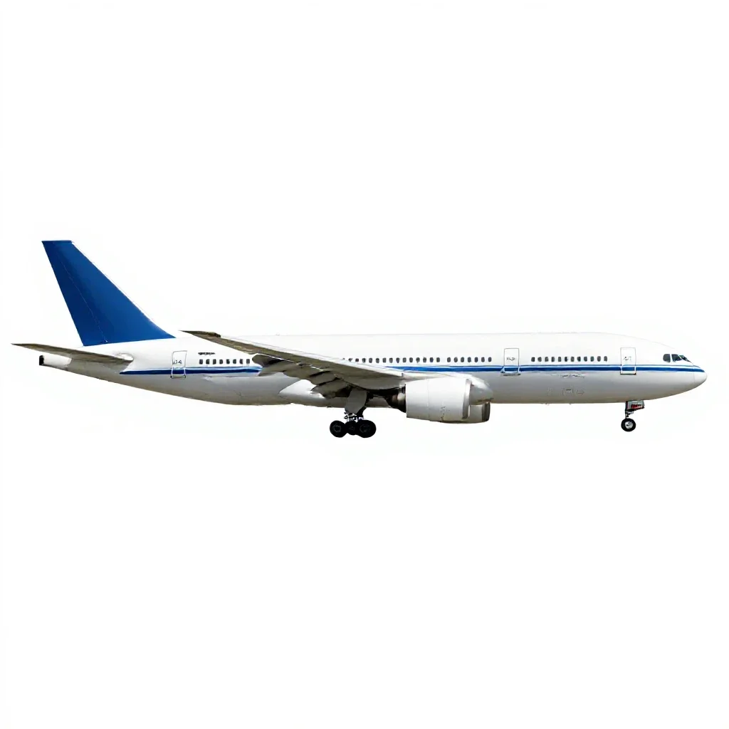 Jet airliner isolated on a white background