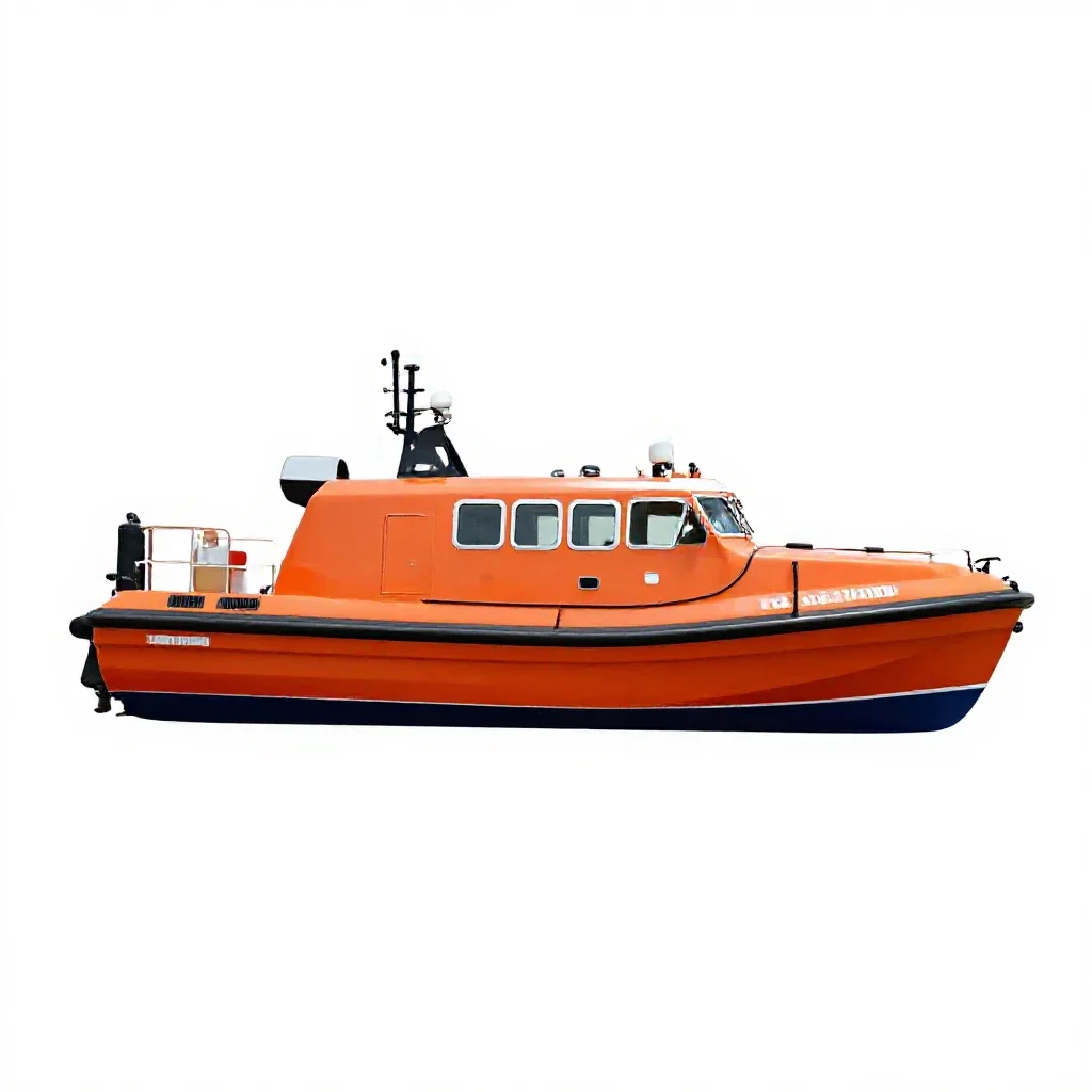 Rescue lifeboat isolated on a white background
