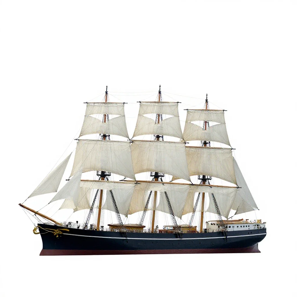 Tall ship isolated on a white background