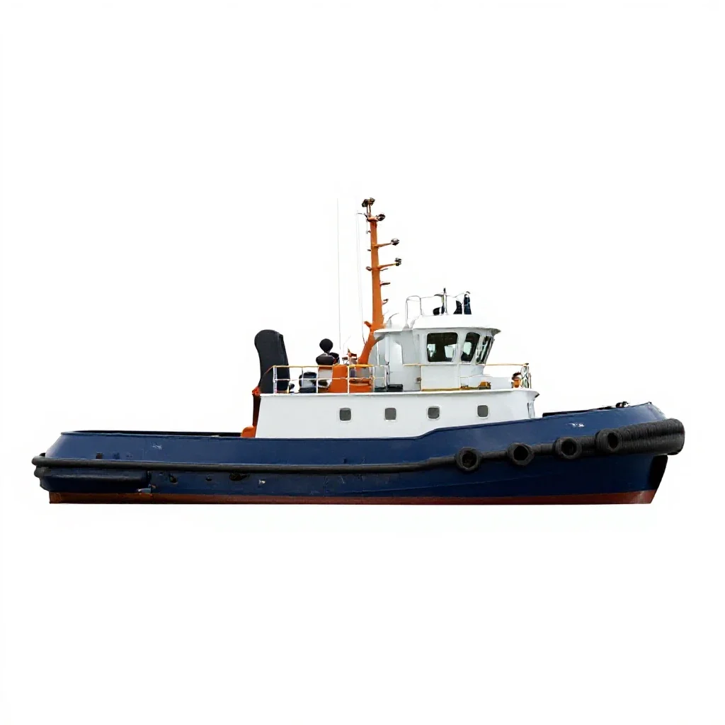 Tugboat isolated on a white background