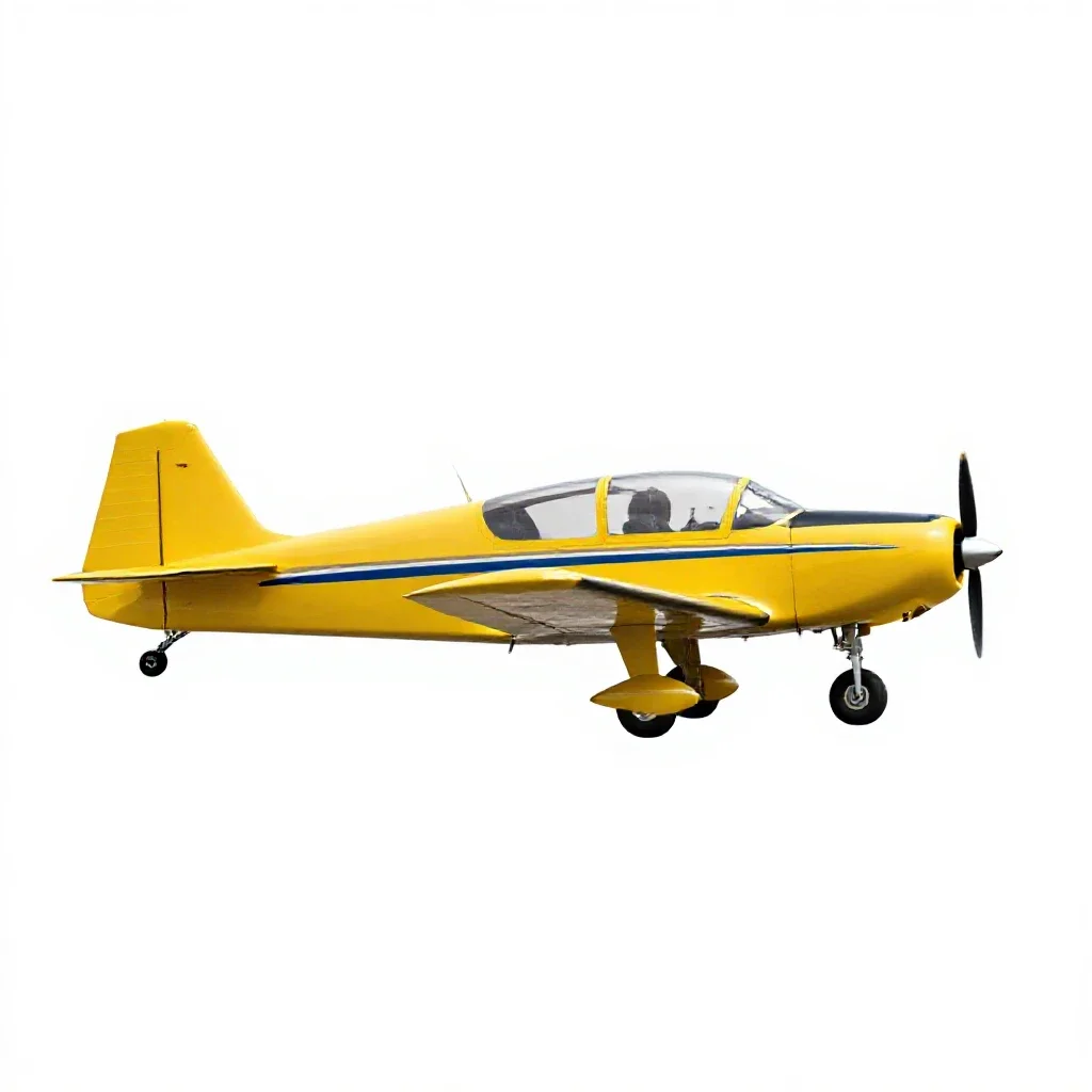 Aerobatic plane isolated on a white background