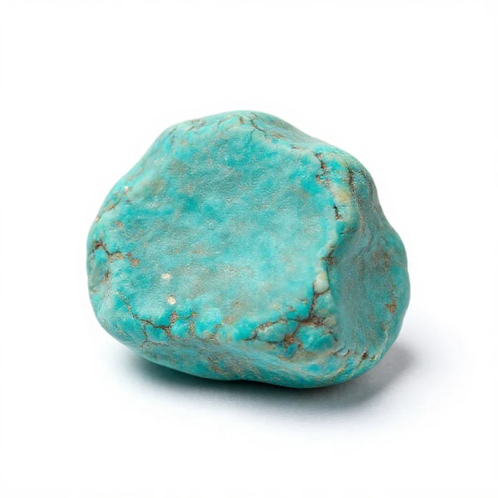 Chunk of turquoise isolated on a white background