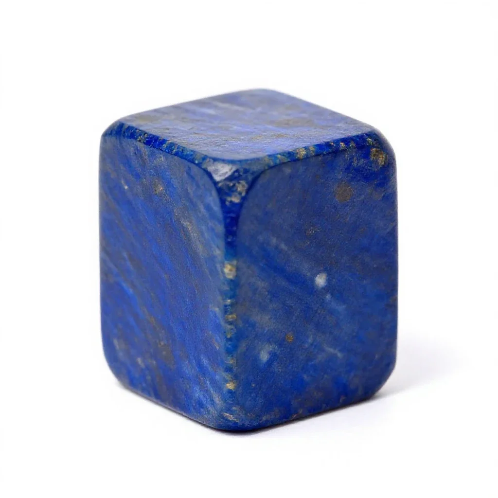 Lapis lazuli block isolated on a white background
