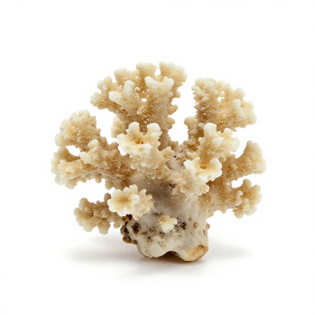 Piece of coral isolated on a white background