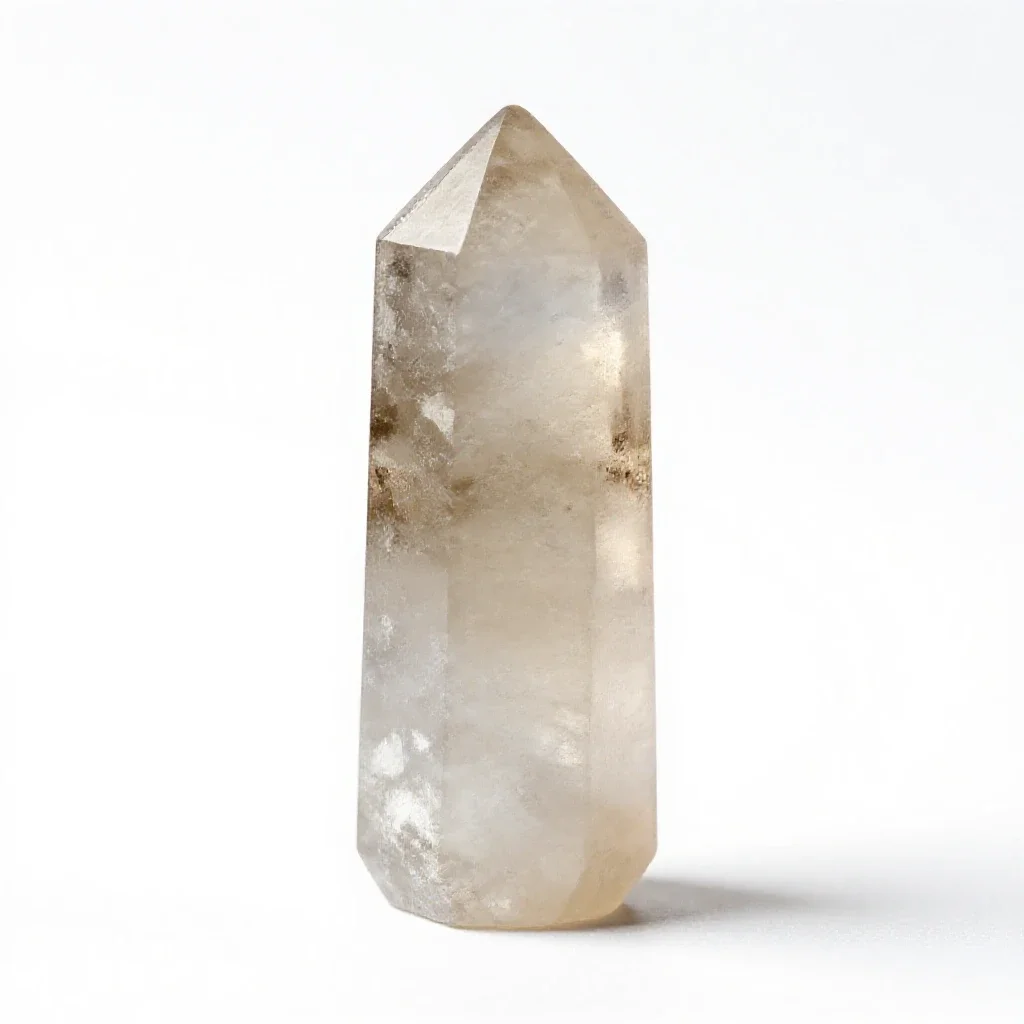 Selenite tower isolated on a white background