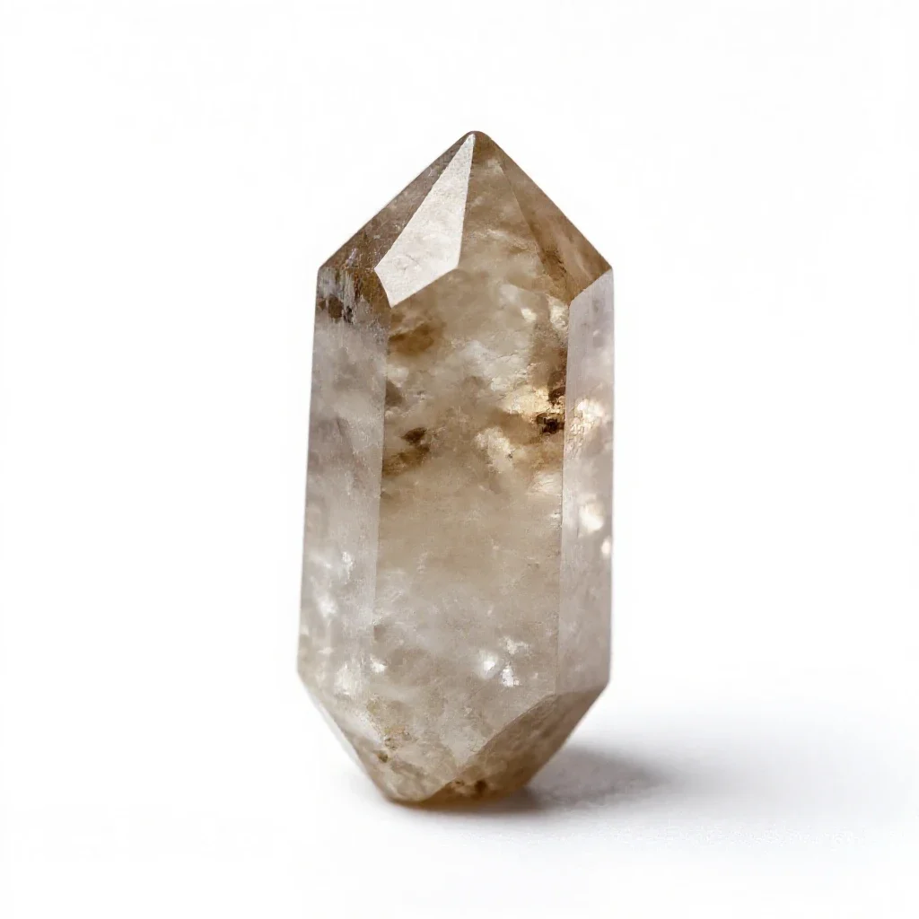 Tourmaline crystal isolated on a white background
