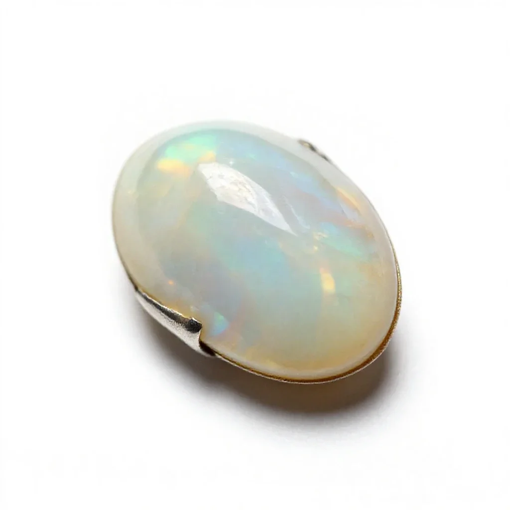 Opal specimen isolated on a white background