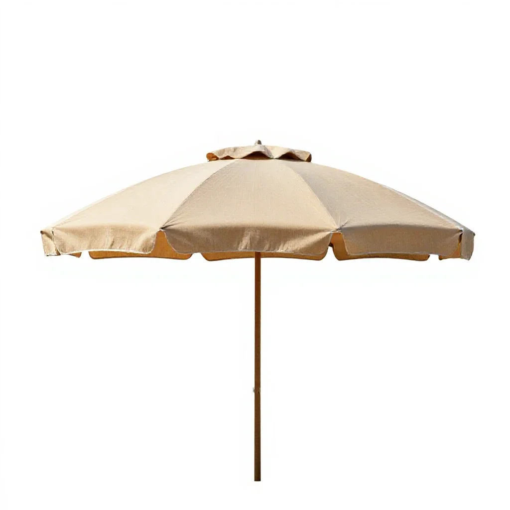 Beach umbrella isolated on a white background