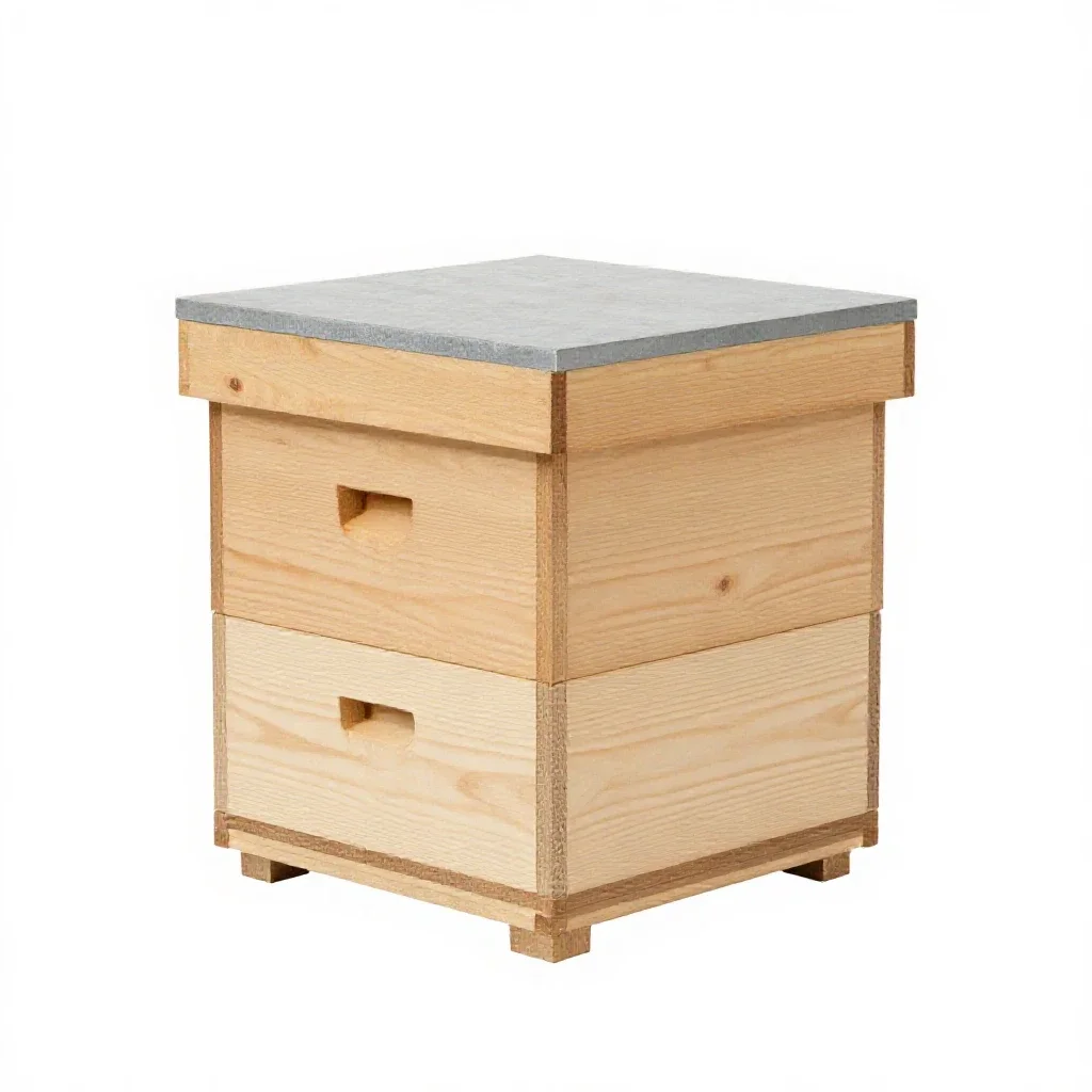 Beehive box isolated on a white background