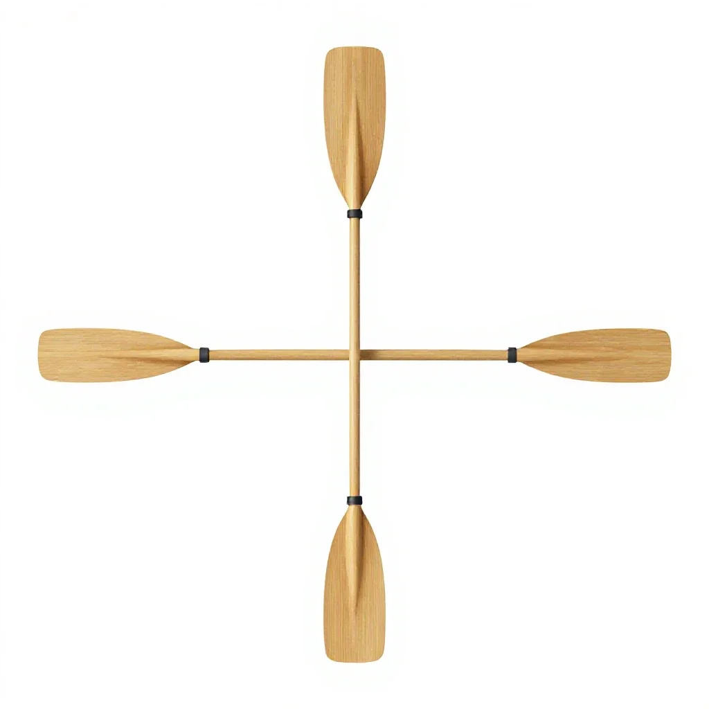 Canoe paddle isolated on a white background