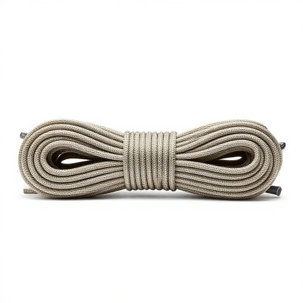 Climbing rope coil isolated on a white background
