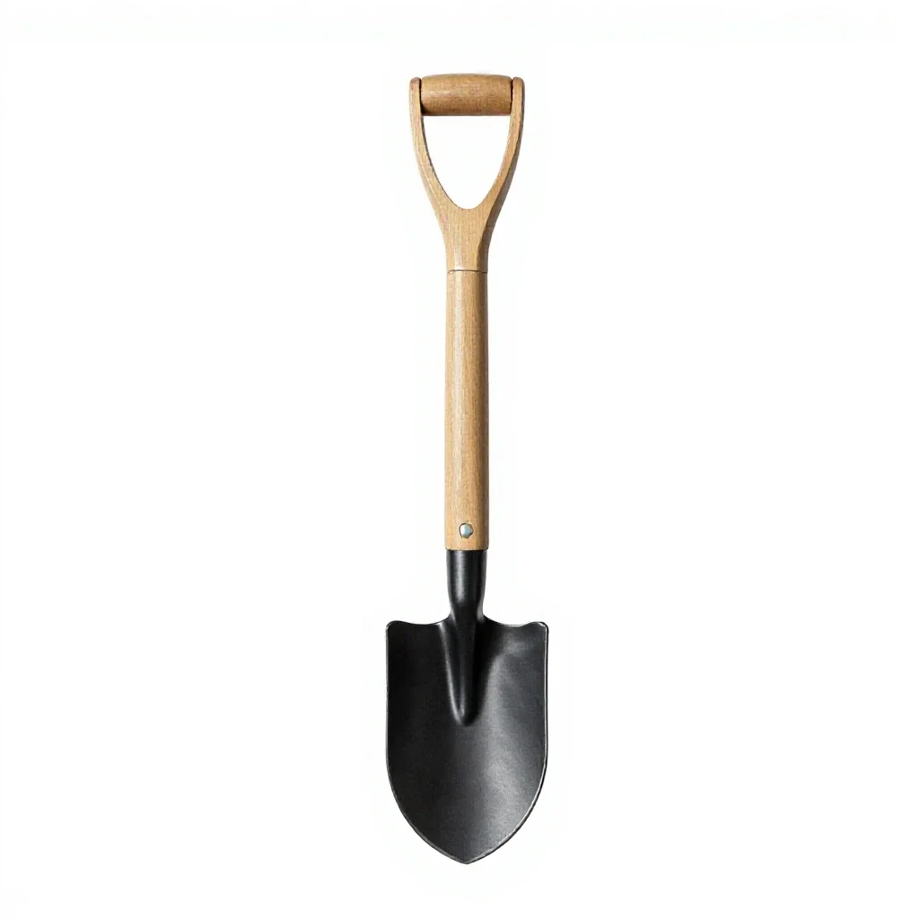Folding shovel isolated on a white background