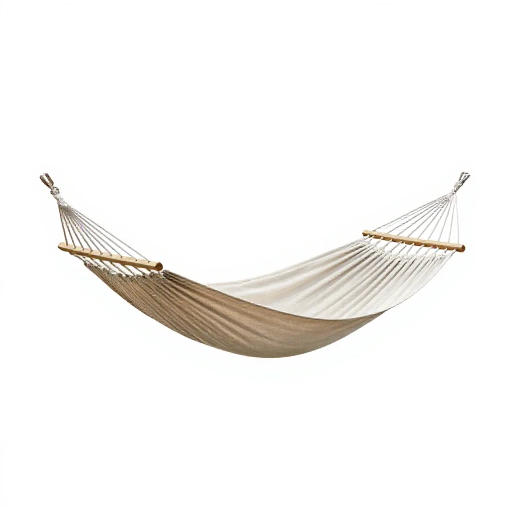 Hammock with straps isolated on a white background