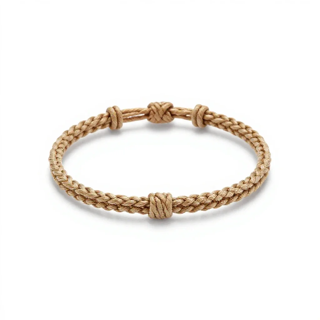 Paracord bracelet isolated on a white background