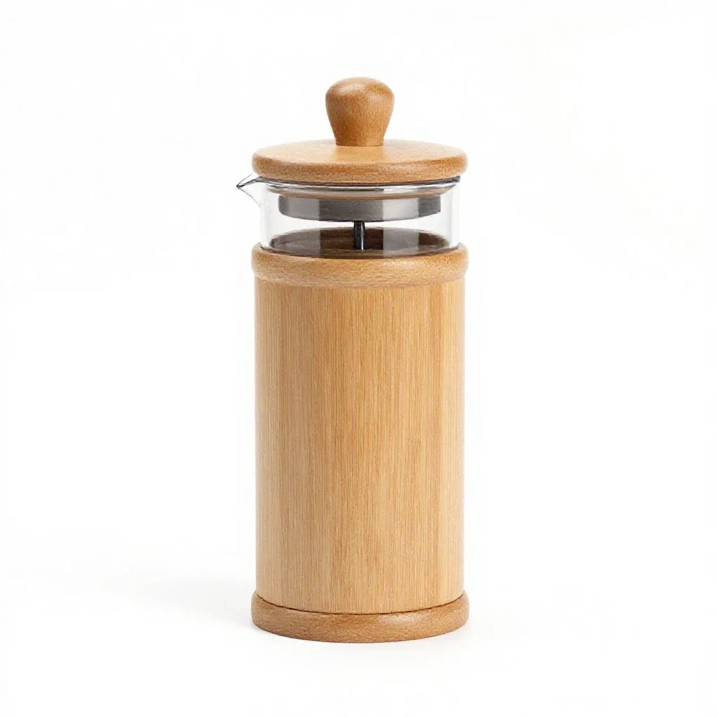 Portable espresso press isolated on a white background