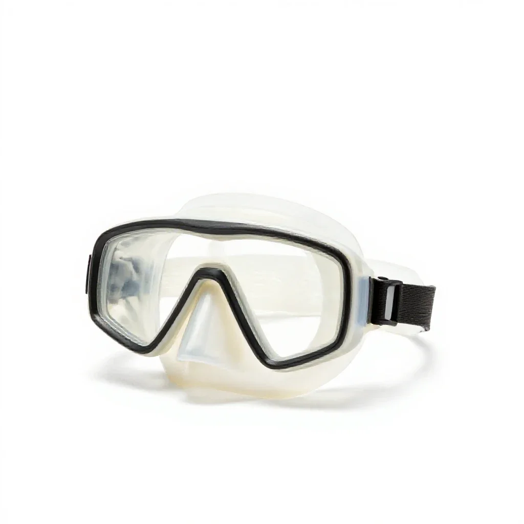 Snorkel and mask isolated on a white background