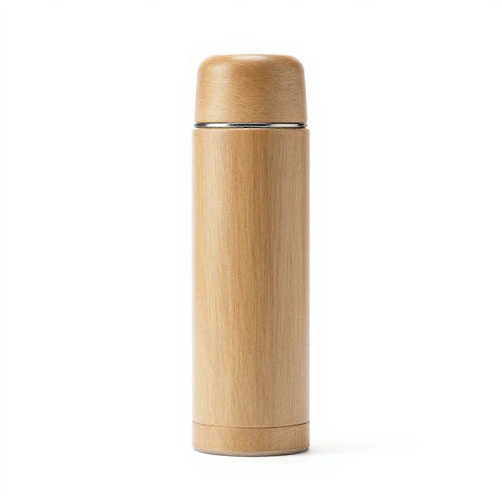 Thermos flask isolated on a white background