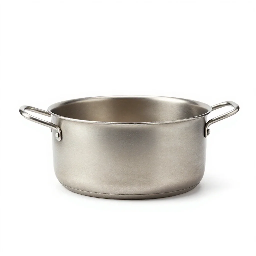 Titanium cook pot isolated on a white background