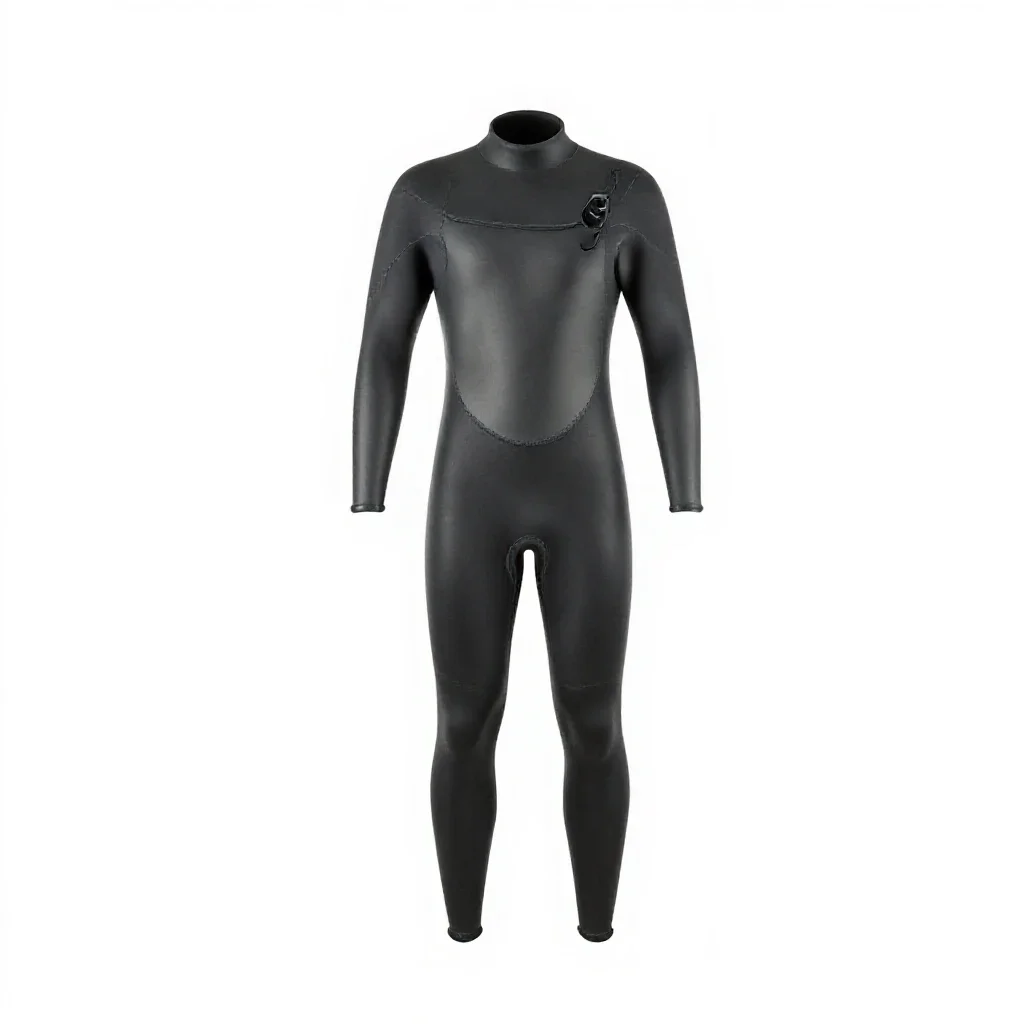Wetsuit hanging isolated on a white background