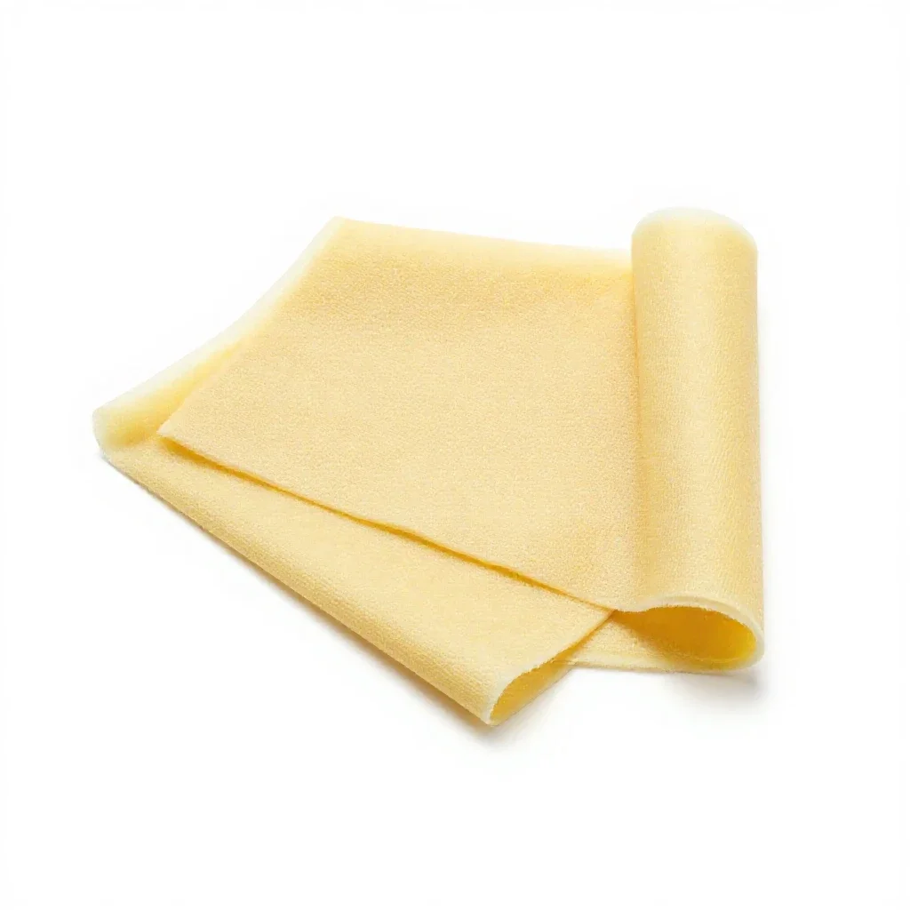 Beeswax wrap folded isolated on a white background