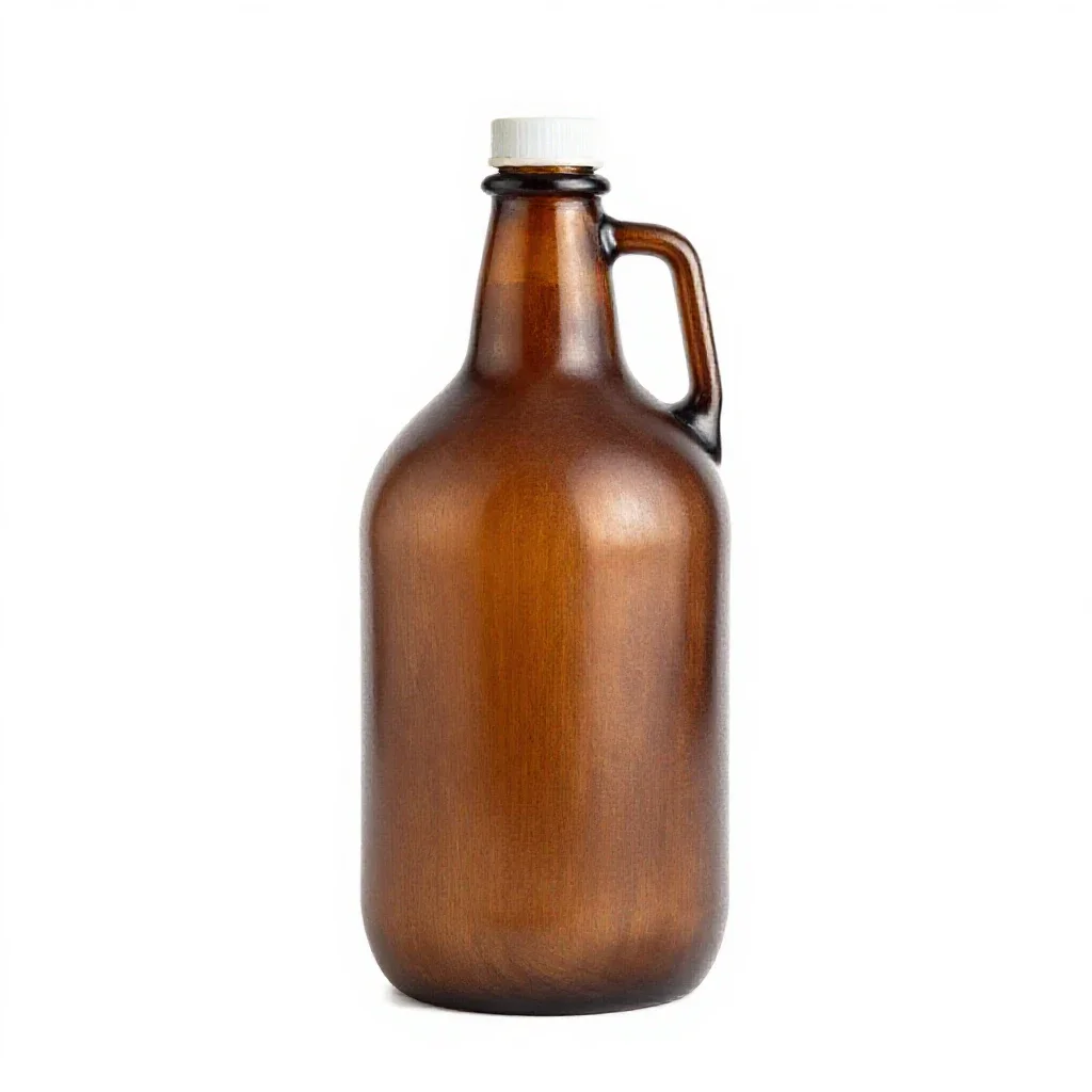 Growler with a swing top isolated on a white background