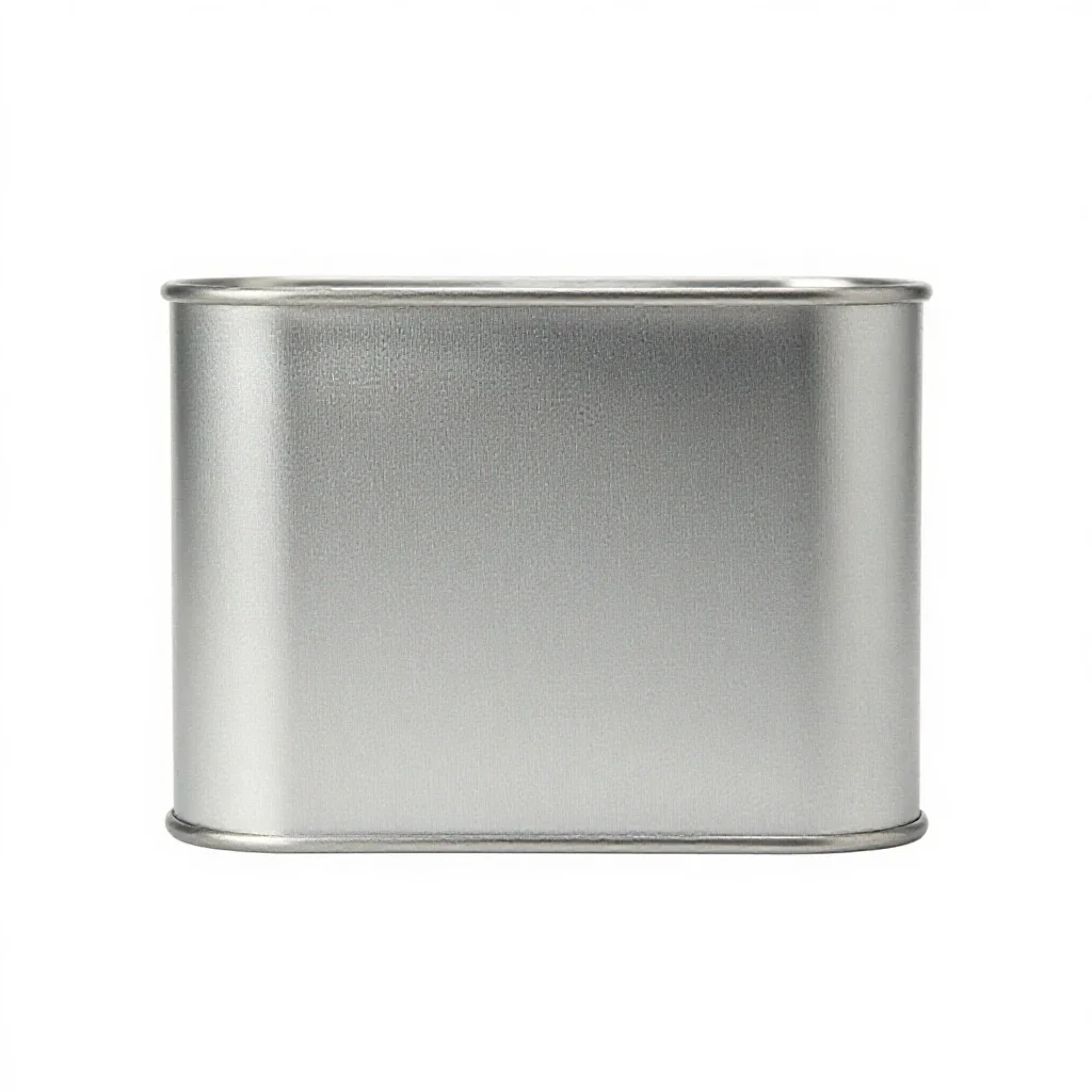 Matte aluminium tin isolated on a white background