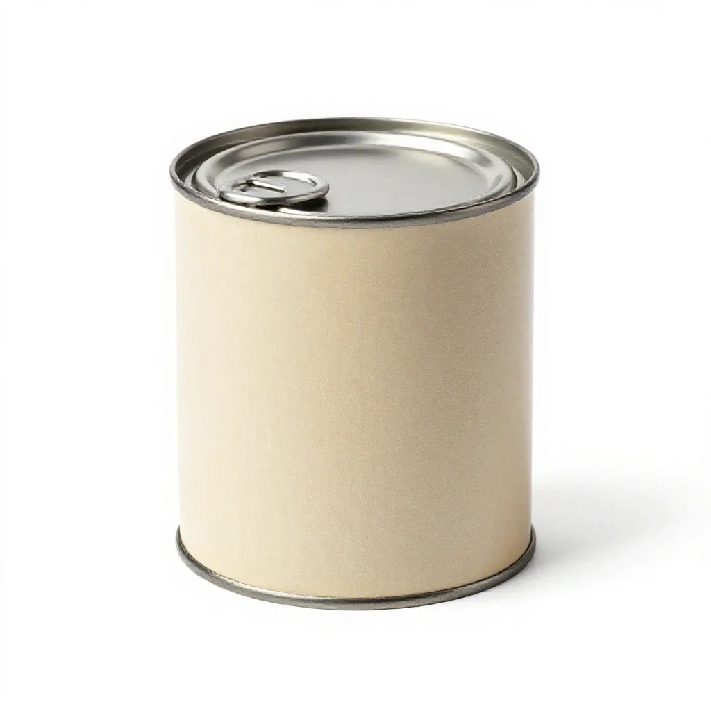 Paint tin with a lever lid isolated on a white background