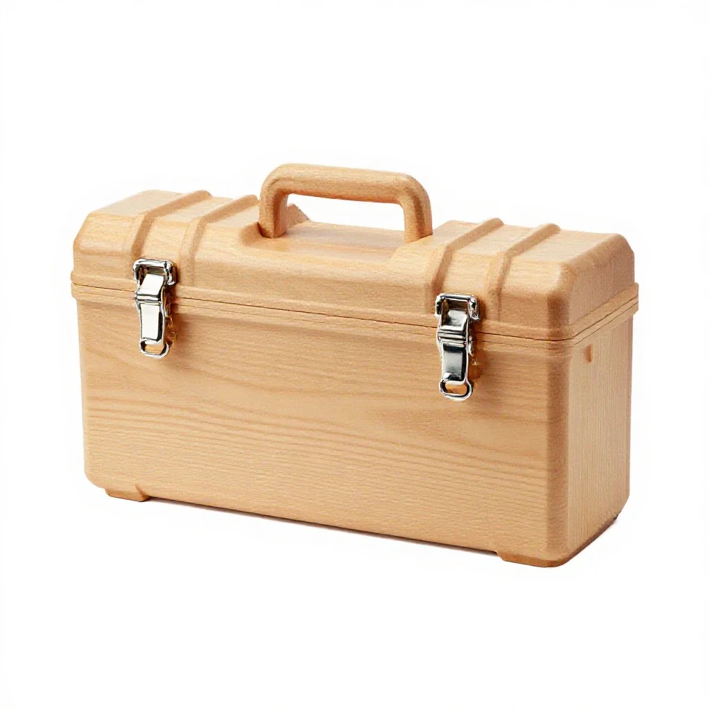 Tool case with latches isolated on a white background