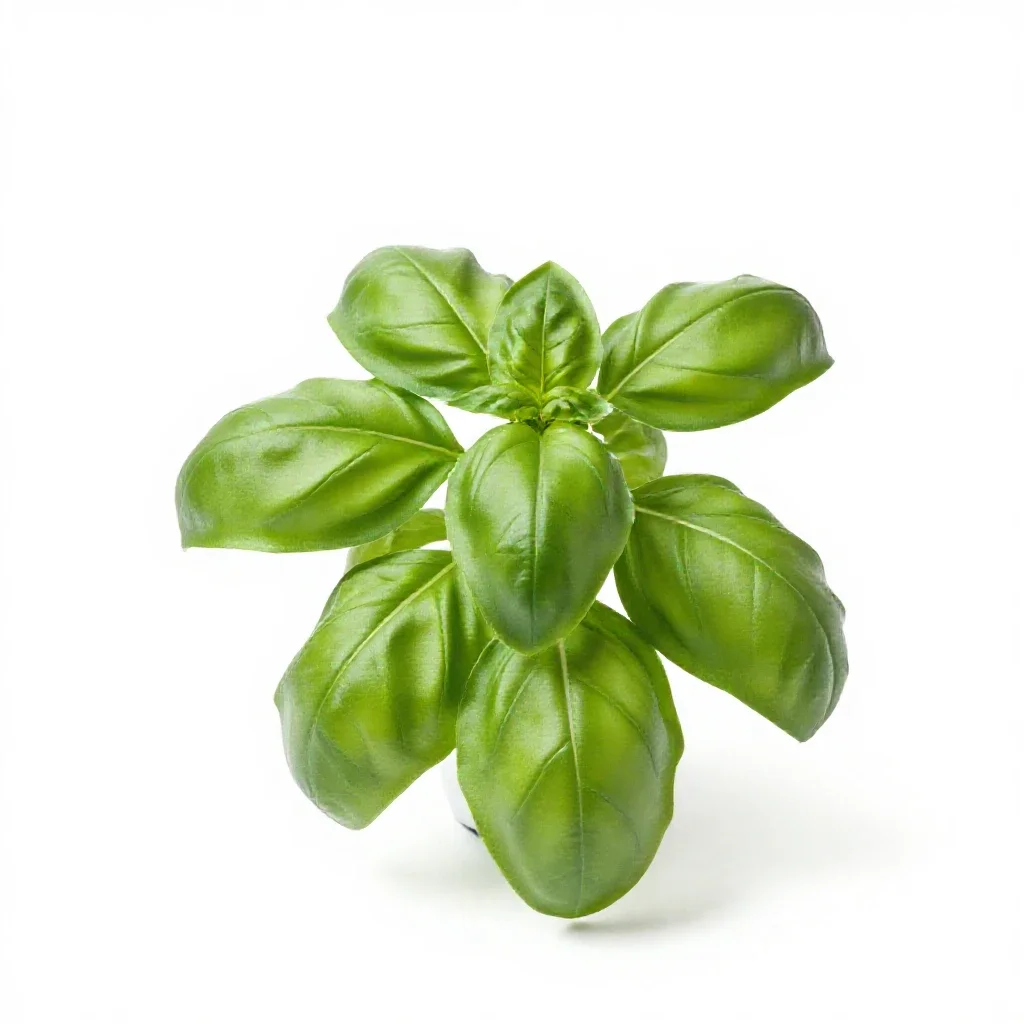 Basil plant isolated on a white background