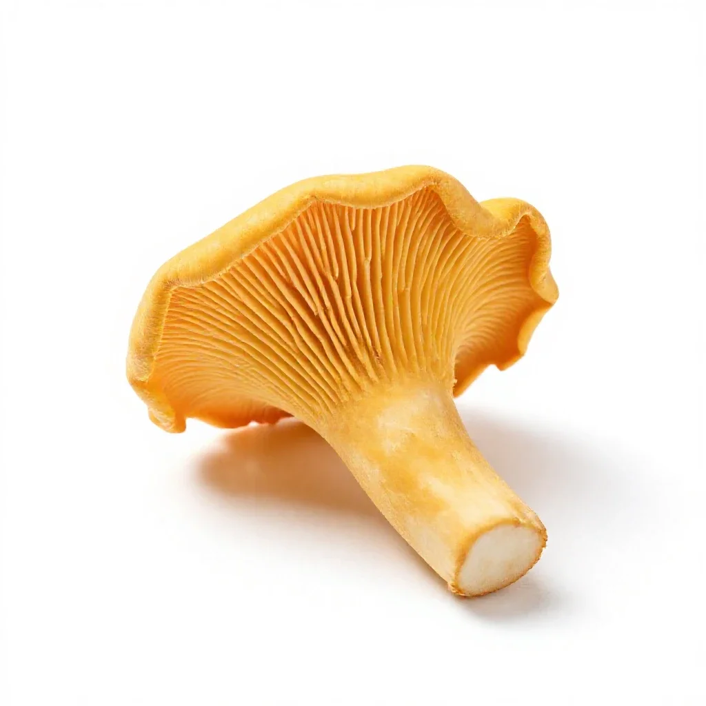 Chanterelle mushroom isolated on a white background