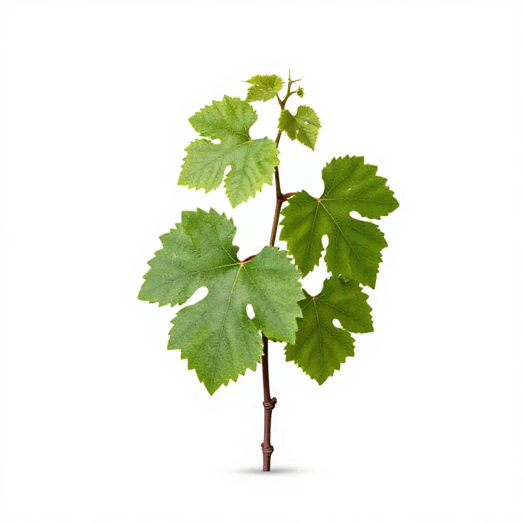 Grape vine cutting isolated on a white background