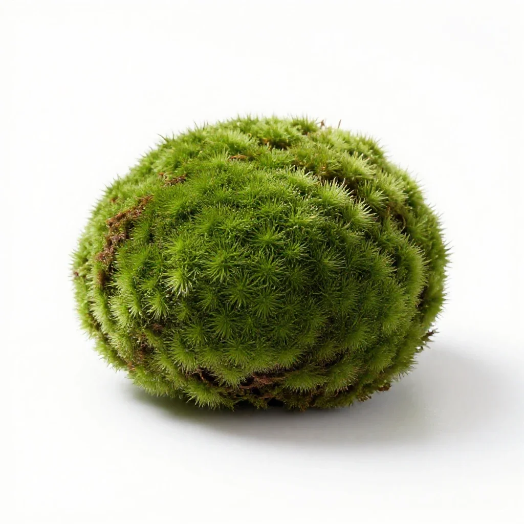 Moss ball isolated on a white background