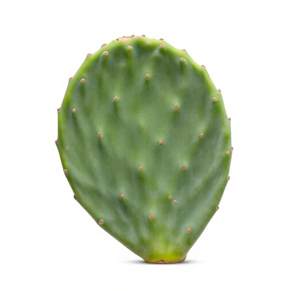 Prickly pear pad isolated on a white background