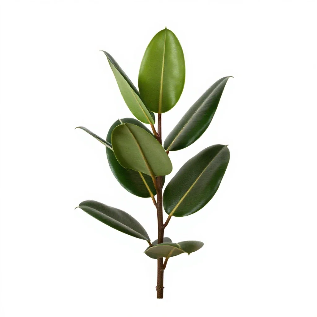 Rubber plant isolated on a white background