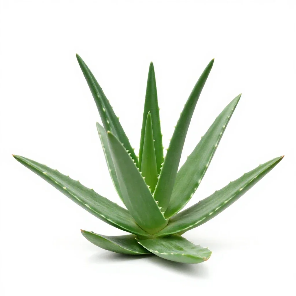 Aloe vera rosette isolated on a white background